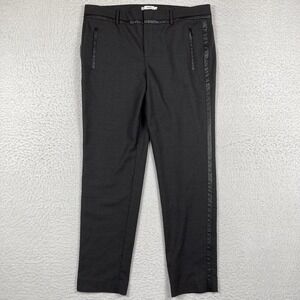 Vince Pants‎ Womens 12 Gray Wool Trouser Stretch Zip Pockets Career Party Casual